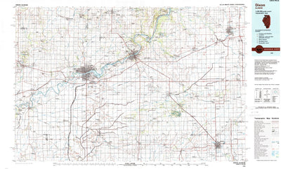 United States Geological Survey Dixon, IL (1985, 100000-Scale) digital map
