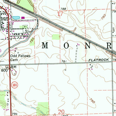 United States Geological Survey Dixon, IN-OH (1960, 24000-Scale) digital map