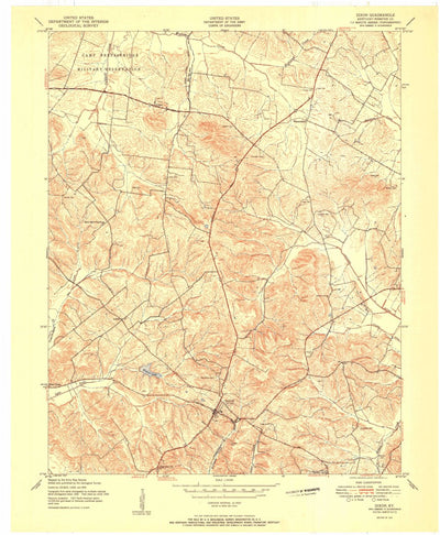 United States Geological Survey Dixon, KY (1951, 24000-Scale) digital map