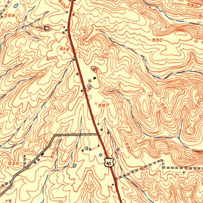 United States Geological Survey Dixon, KY (1951, 24000-Scale) digital map