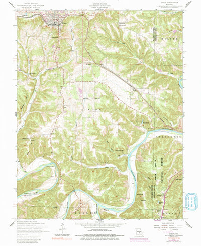 United States Geological Survey Dixon, MO (1954, 24000-Scale) digital map