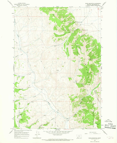 United States Geological Survey Dixon Mountain, MT (1965, 24000-Scale) digital map
