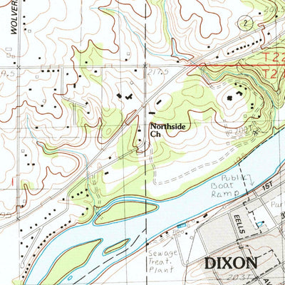 United States Geological Survey Dixon West, IL (1983, 24000-Scale) digital map