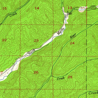 United States Geological Survey Dixonville, OR (1954, 62500-Scale) digital map