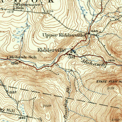 United States Geological Survey Dixville, NH-VT (1934, 62500-Scale) digital map