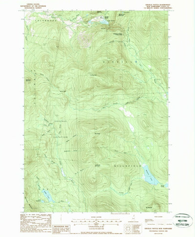 United States Geological Survey Dixville Notch, NH (1988, 24000-Scale) digital map
