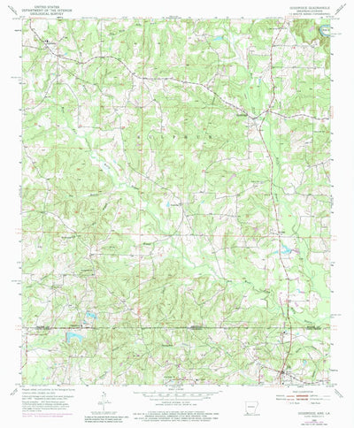 United States Geological Survey Doddridge, AR-LA (1952, 24000-Scale) digital map