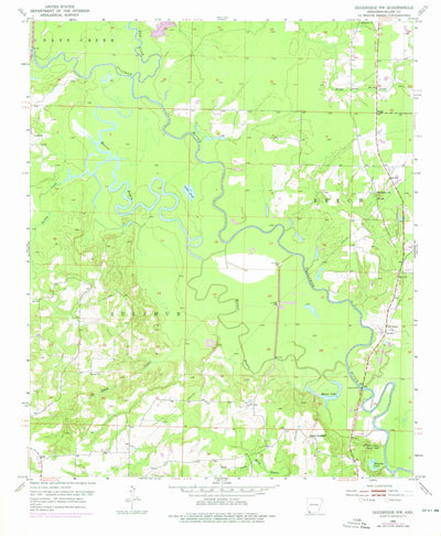 United States Geological Survey Doddridge NW, AR (1952, 24000-Scale) digital map