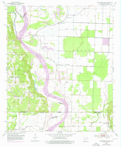 United States Geological Survey Doddridge SE, AR-LA (1952, 24000-Scale) digital map