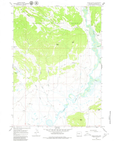 United States Geological Survey Dodge Butte, WY (1966, 24000-Scale) digital map