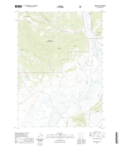 United States Geological Survey Dodge Butte, WY (2021, 24000-Scale) digital map