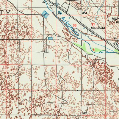 United States Geological Survey Dodge City, KS (1985, 100000-Scale) digital map