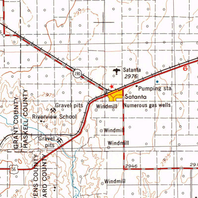 United States Geological Survey Dodge City, KS-OK (1955, 250000-Scale) digital map