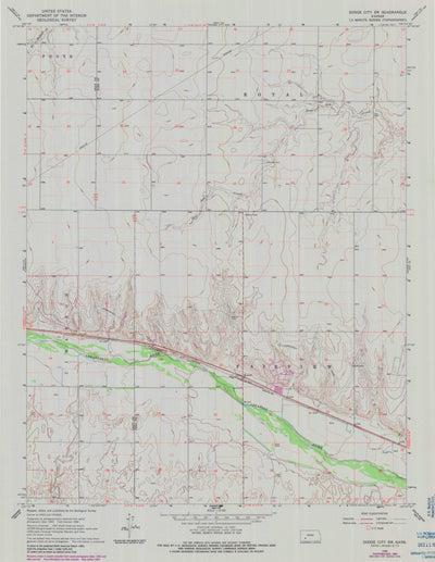 United States Geological Survey Dodge City SW, KS (1968, 24000-Scale) digital map