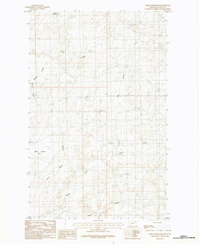 United States Geological Survey Dodge Reservoir, MT (1984, 24000-Scale) digital map