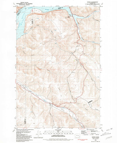 United States Geological Survey Dodge, WA (1981, 24000-Scale) digital map