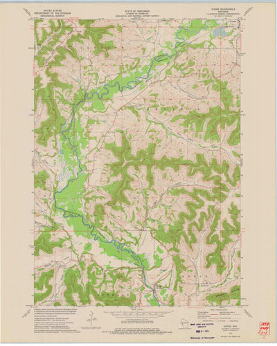 United States Geological Survey Dodge, WI (1973, 24000-Scale) digital map