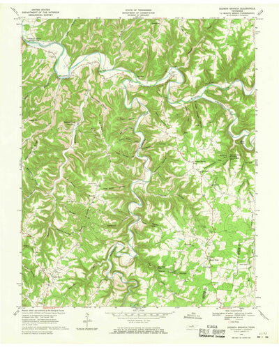 United States Geological Survey Dodson Branch, TN (1968, 24000-Scale) digital map