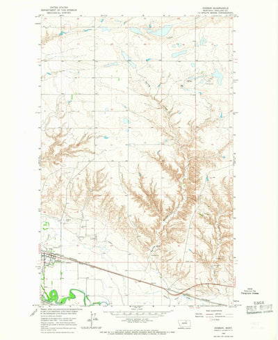 United States Geological Survey Dodson, MT (1964, 24000-Scale) digital map