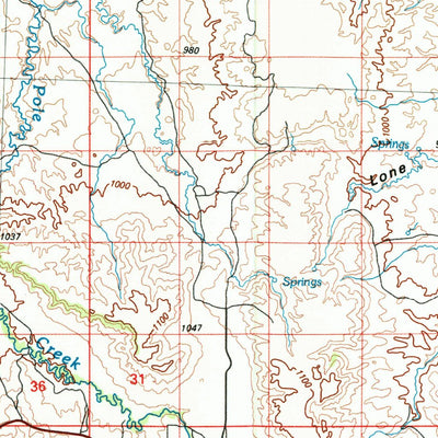 United States Geological Survey Dodson, MT (1984, 100000-Scale) digital map