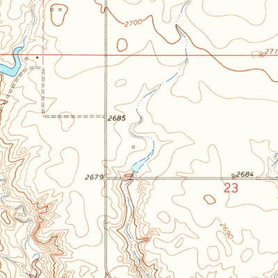 United States Geological Survey Dodson NE, MT (1964, 24000-Scale) digital map