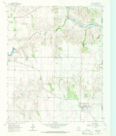 United States Geological Survey Dodson, TX-OK (1964, 24000-Scale) digital map