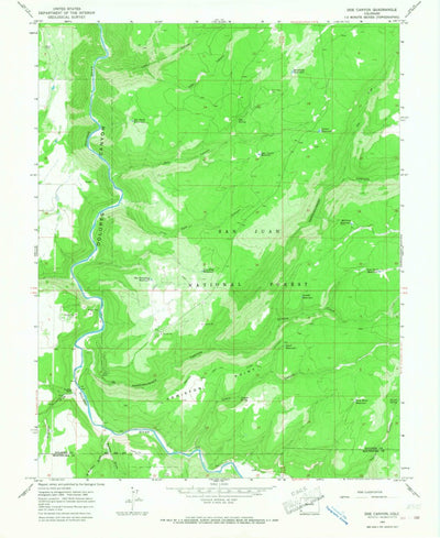 United States Geological Survey Doe Canyon, CO (1965, 24000-Scale) digital map