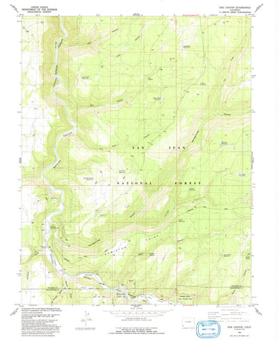 United States Geological Survey Doe Canyon, CO (1993, 24000-Scale) digital map