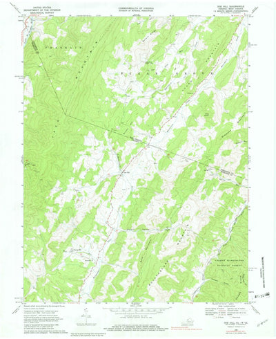United States Geological Survey Doe Hill, VA-WV (1968, 24000-Scale) digital map