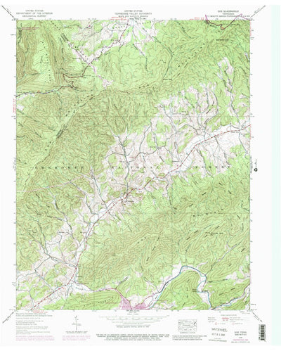 United States Geological Survey Doe, TN (1938, 24000-Scale) digital map