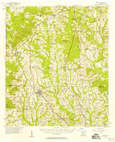 United States Geological Survey Doerun, GA (1956, 62500-Scale) digital map