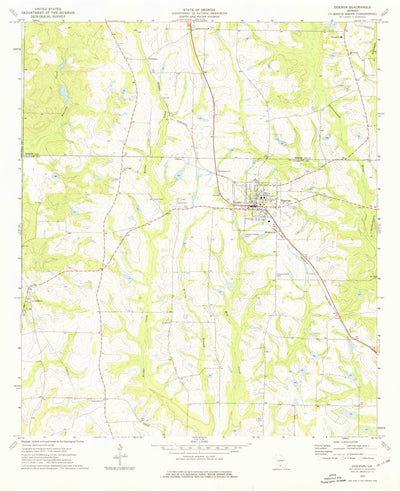 United States Geological Survey Doerun, GA (1974, 24000-Scale) digital map