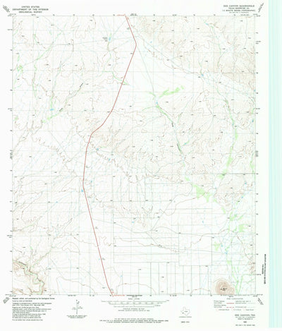 United States Geological Survey Dog Canyon, TX (1983, 24000-Scale) digital map