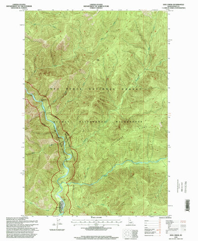 United States Geological Survey Dog Creek, ID (1995, 24000-Scale) digital map