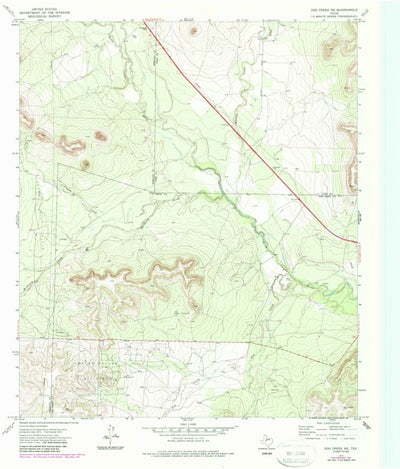 United States Geological Survey Dog Creek NE, TX (1972, 24000-Scale) digital map