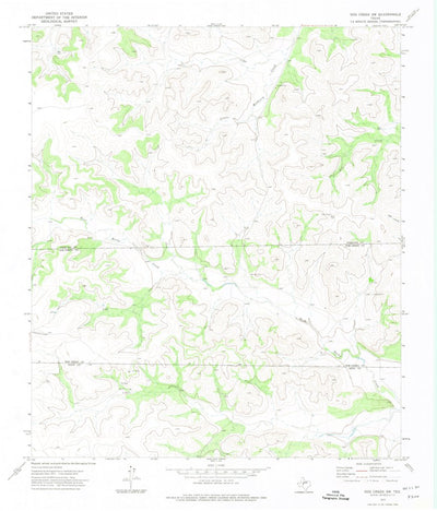 United States Geological Survey Dog Creek SW, TX (1972, 24000-Scale) digital map