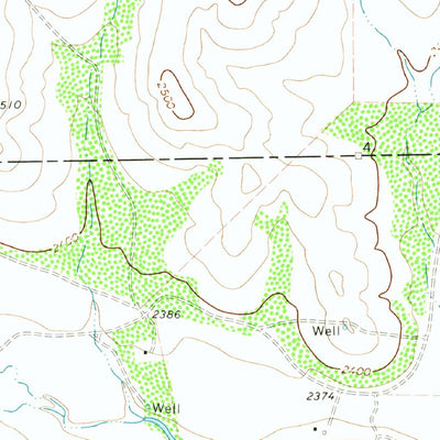 United States Geological Survey Dog Creek SW, TX (1972, 24000-Scale) digital map