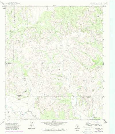 United States Geological Survey Dog Creek, TX (1972, 24000-Scale) digital map