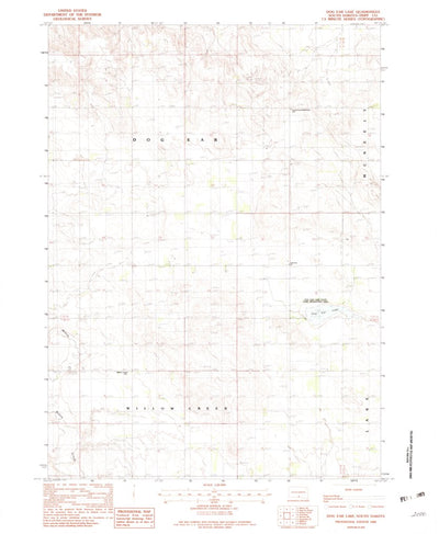 United States Geological Survey Dog Ear Lake, SD (1982, 24000-Scale) digital map