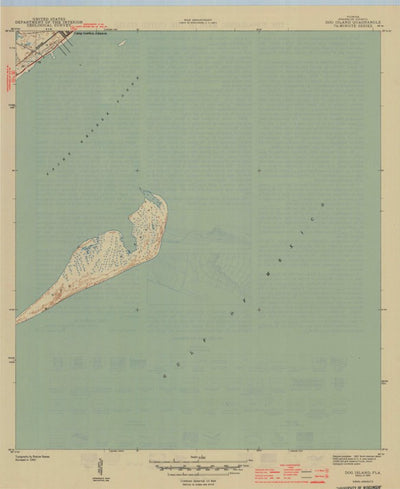 United States Geological Survey Dog Island, FL (1943, 31680-Scale) digital map