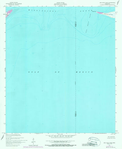 United States Geological Survey Dog Keys Pass, MS (1950, 24000-Scale) digital map
