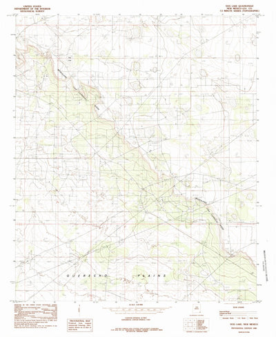 United States Geological Survey Dog Lake, NM (1985, 24000-Scale) digital map
