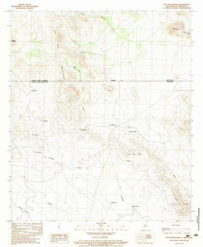 United States Geological Survey Dog Mountains, NM (1983, 24000-Scale) digital map