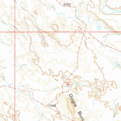 United States Geological Survey Dogie Butte, SD-ND (1978, 24000-Scale) digital map