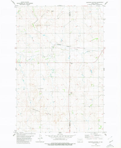 United States Geological Survey Dogtooth Buttes, ND (1980, 24000-Scale) digital map