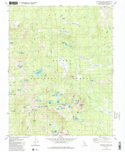 United States Geological Survey Dogtooth Peak, CA (1982, 24000-Scale) digital map