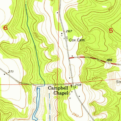 United States Geological Survey Dogtown, FL-GA (1956, 24000-Scale) digital map