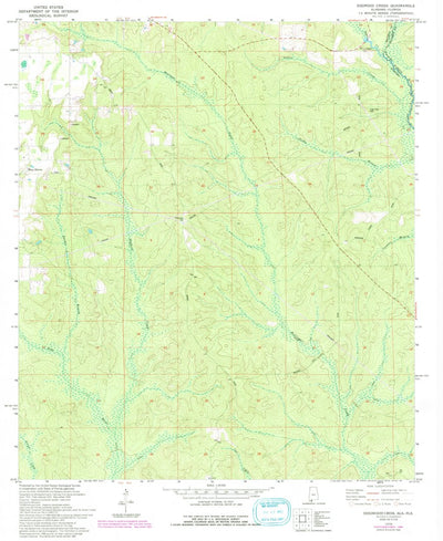 United States Geological Survey Dogwood Creek, AL-FL (1978, 24000-Scale) digital map