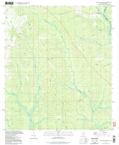 United States Geological Survey Dogwood Creek, AL-FL (1994, 24000-Scale) digital map