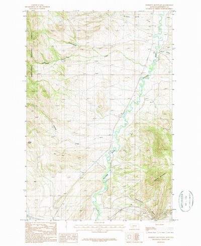United States Geological Survey Doherty Mountain, MT (1987, 24000-Scale) digital map